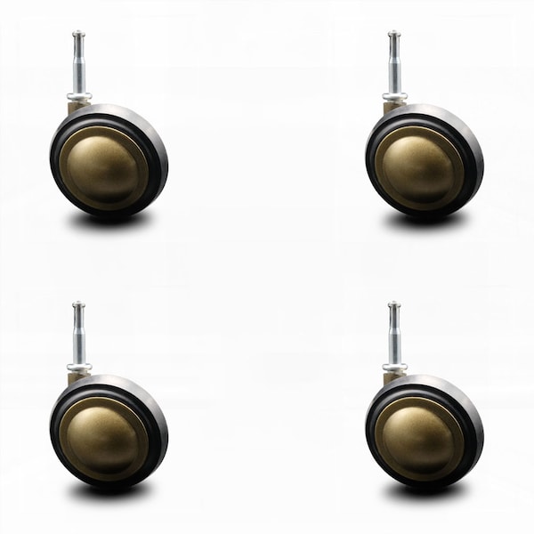 3 Inch Windsor Antique Soft Tread Ball Caster - Grip Neck Stem-SCC, 4PK